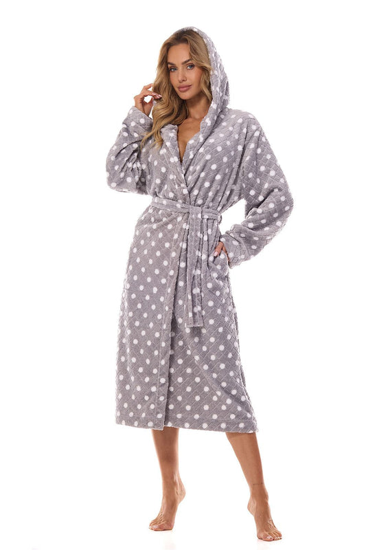 Bathrobe model 199377 Grey by L&L collection - Bathrobes