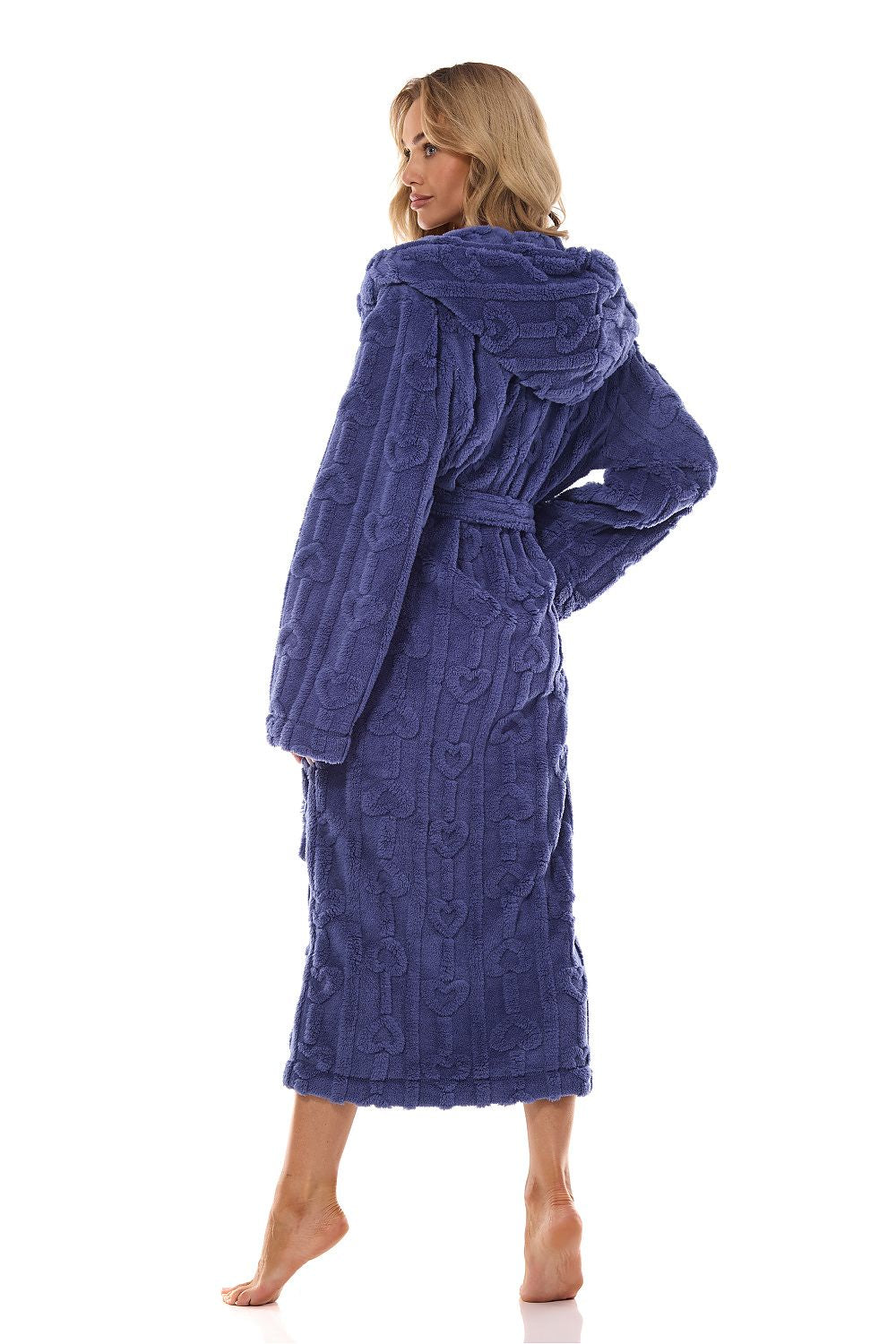 Bathrobe model 199718 Navy Blue by L&L collection