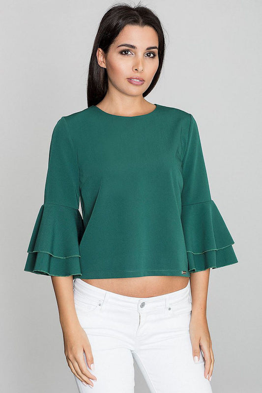 Blouse model 111061 Green by Figl - Blouses