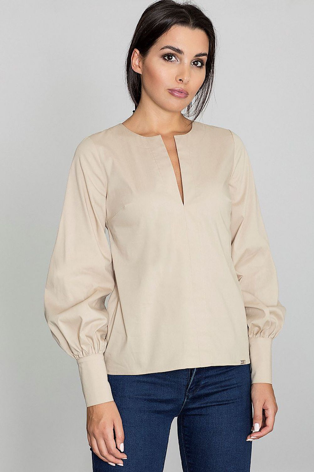 Blouse model 111086 Beige by Figl - Blouses