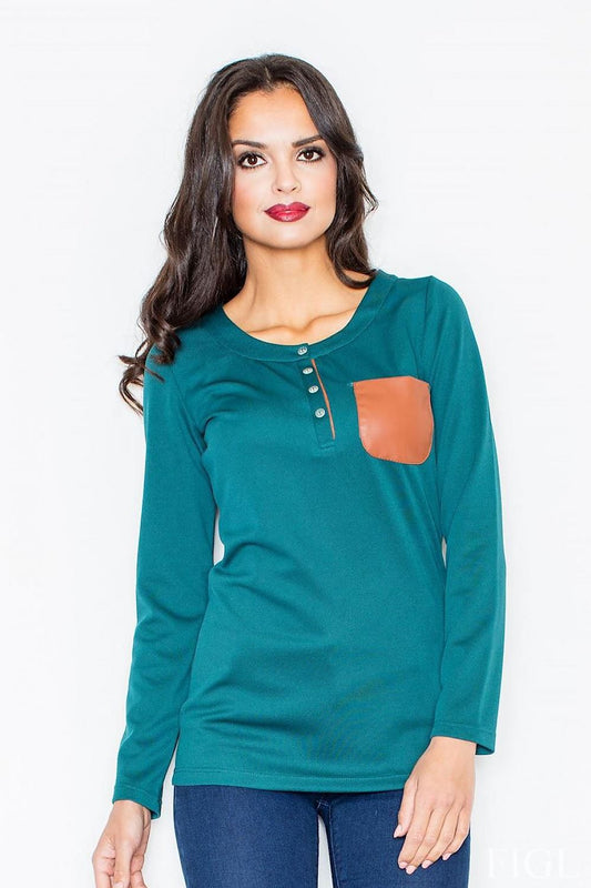 Blouse model 111737 Green by Figl - Blouses