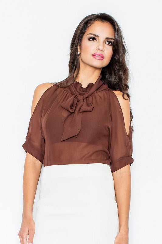 Blouse model 111741 Brown by Figl - Blouses