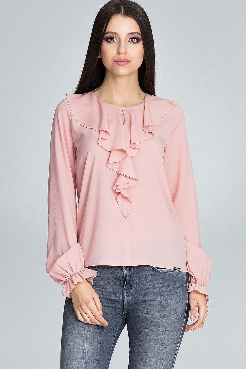 Blouse model 116249 Pink by Figl - Blouses