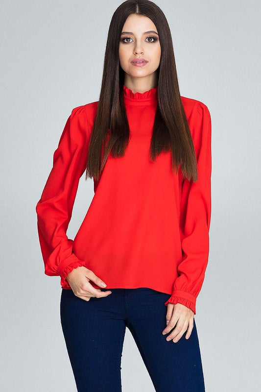 Blouse model 116366 Red by Figl - Blouses