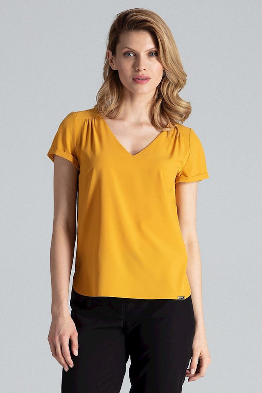 Blouse model 132479 Yellow by Figl - Blouses