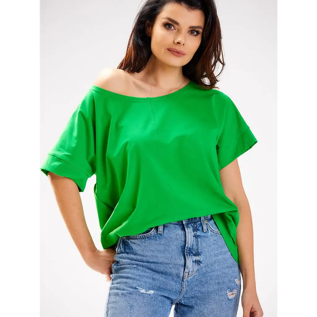 Blouse model 182018 Green by Infinite You - One Size -