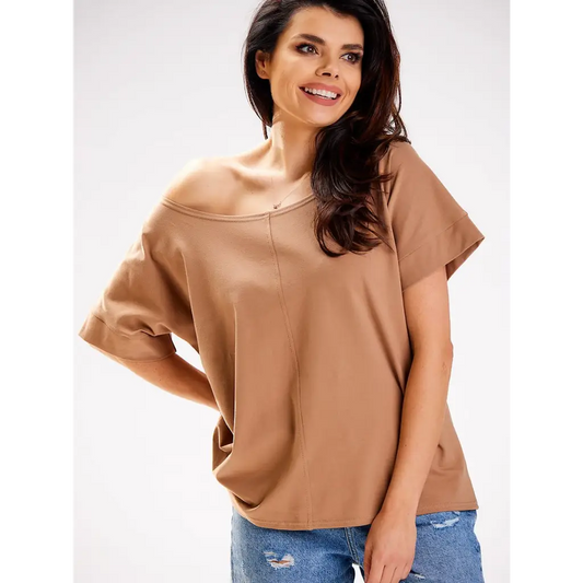 Blouse model 182021 Beige by Infinite You - One Size -