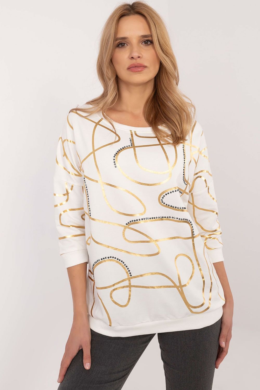 Blouse model 203702 Beige by Factory Price - Blouses