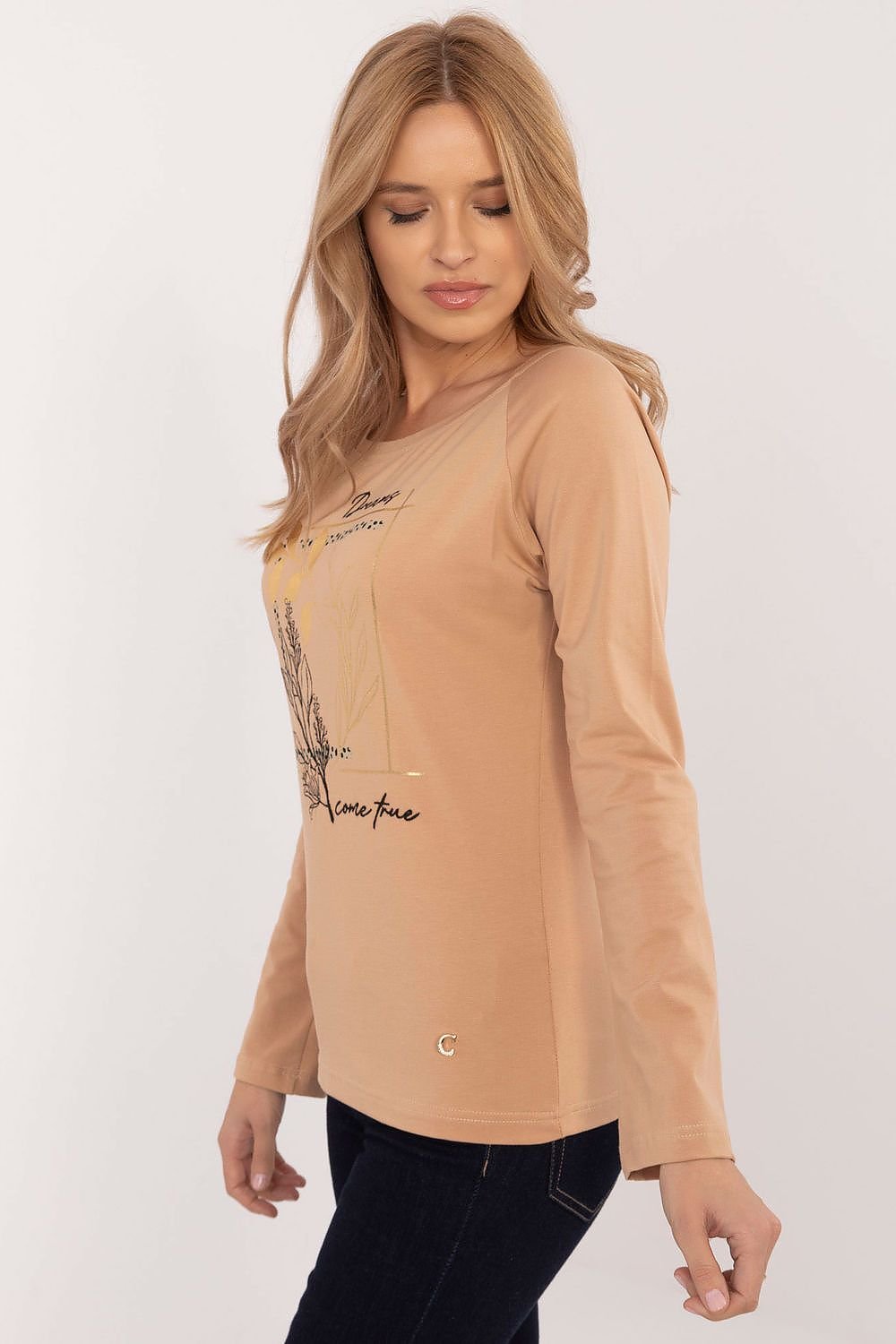 Blouse model 203706 Brown by Factory Price - Blouses