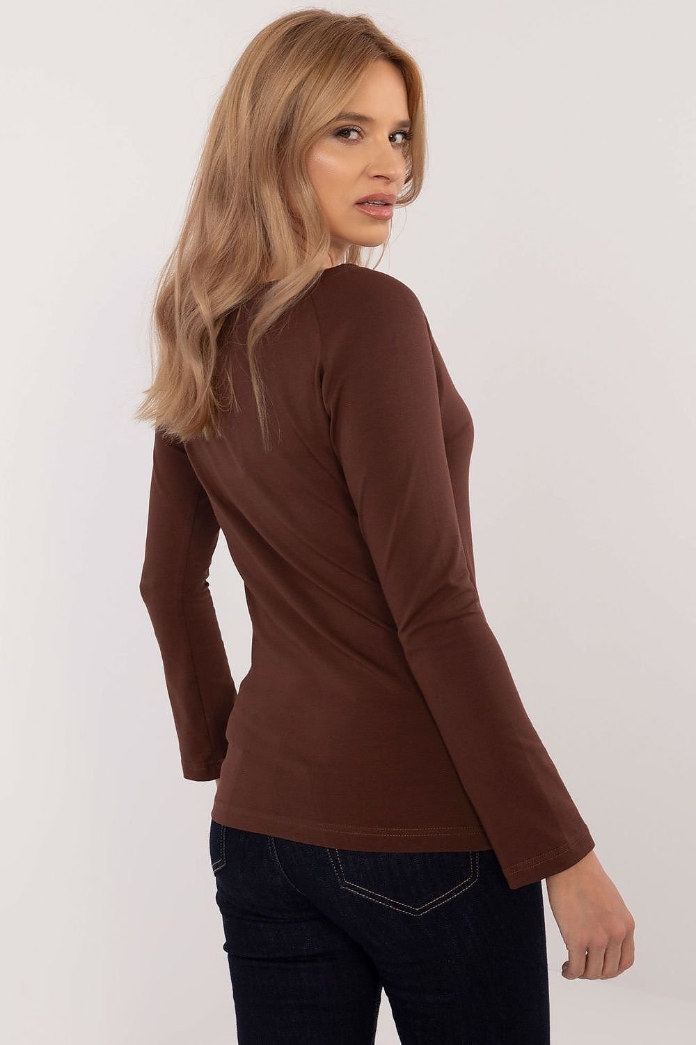 Blouse model 203708 Brown by Factory Price - Blouses