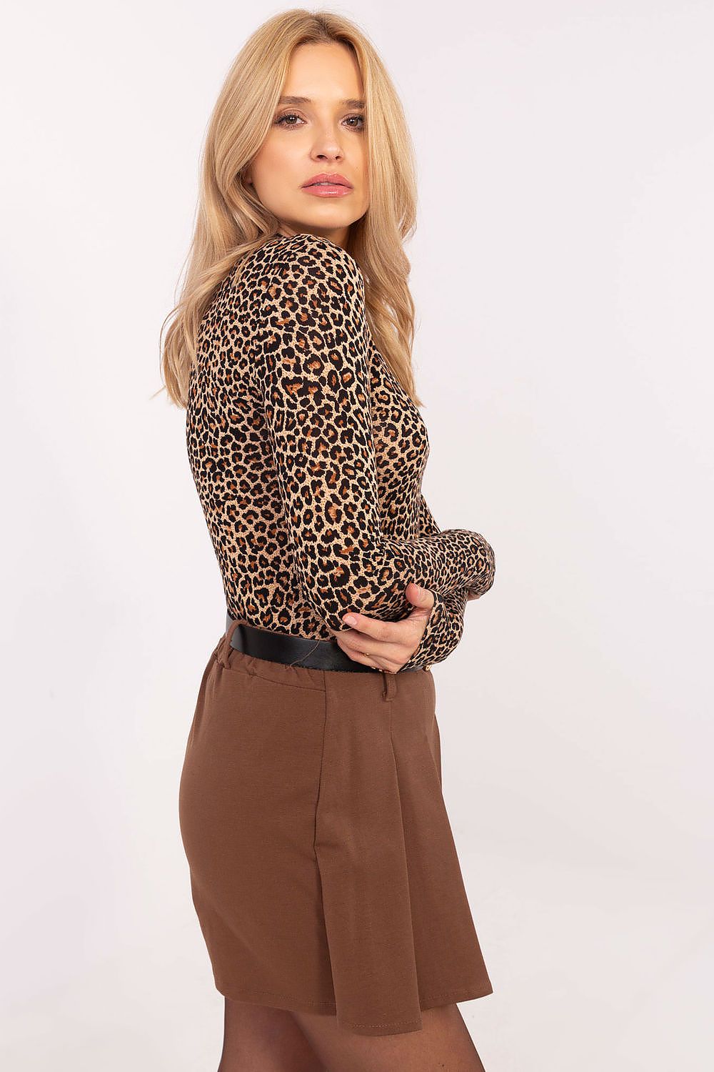 Blouse model 204401 Brown by Factory Price - Blouses