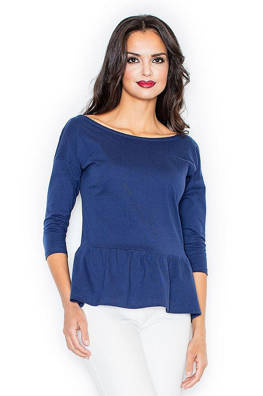 Blouse model 44524 Blue by Figl - Blouses