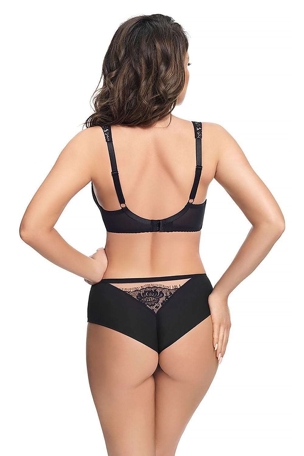 Brazilian style panties model 158882 Black by Gorsenia