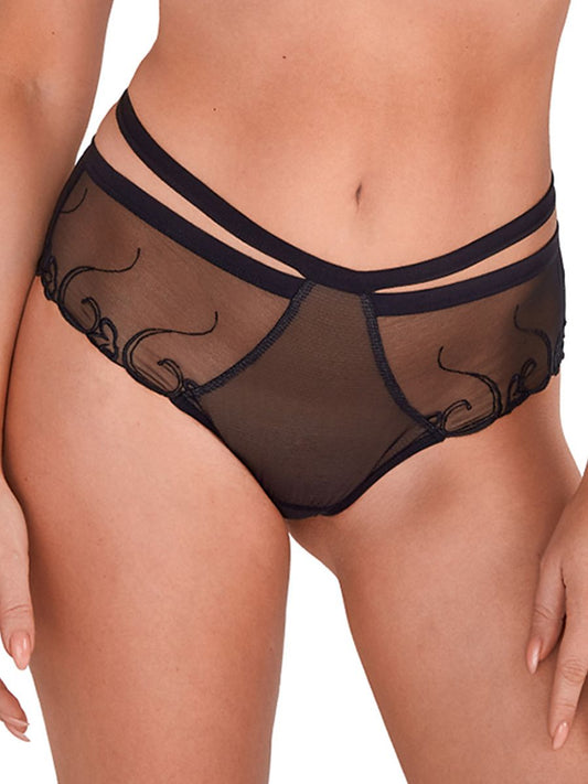 Brazilian style panties model 189368 Black by Gaia - Panties