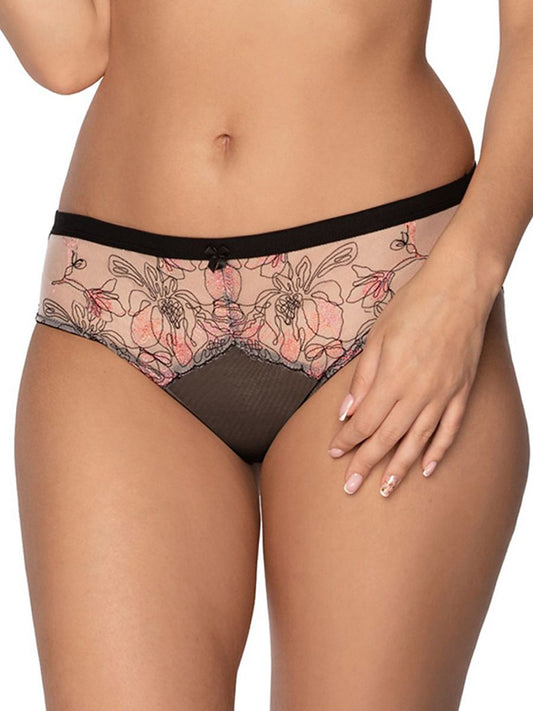 Brazilian style panties model 189369 Black by Gaia - Panties