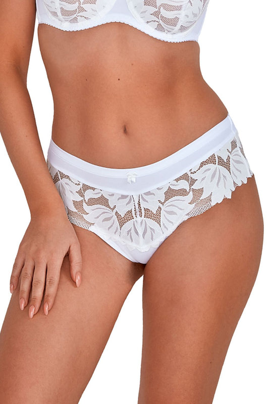 Brazilian style panties model 192276 White by Gaia - Panties