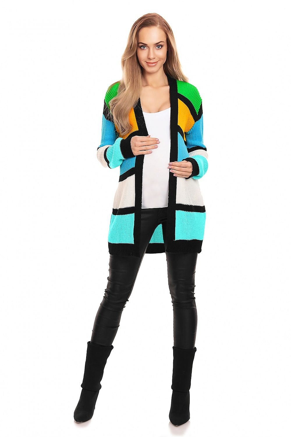 Cardigan model 132011 Multicolor by PeeKaBoo - One Size