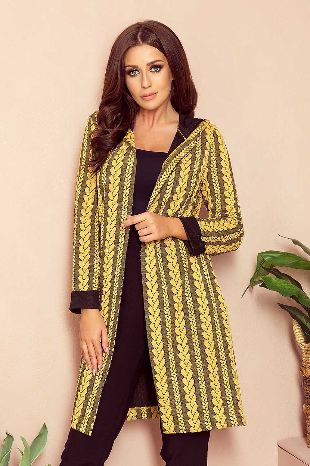 Cardigan model 134422 Yellow by Numoco - Cardigans