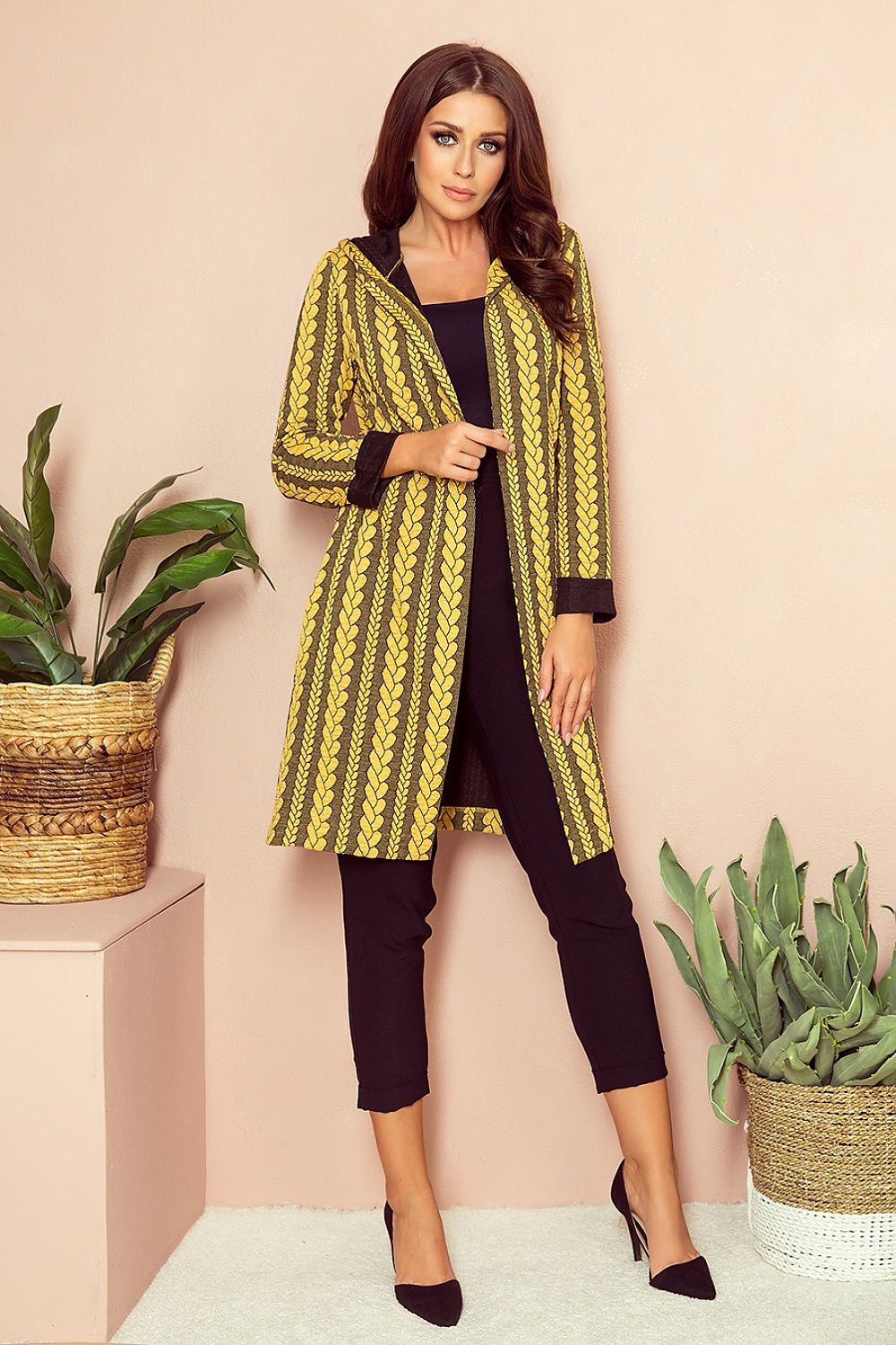 Cardigan model 134422 Yellow by Numoco - Cardigans