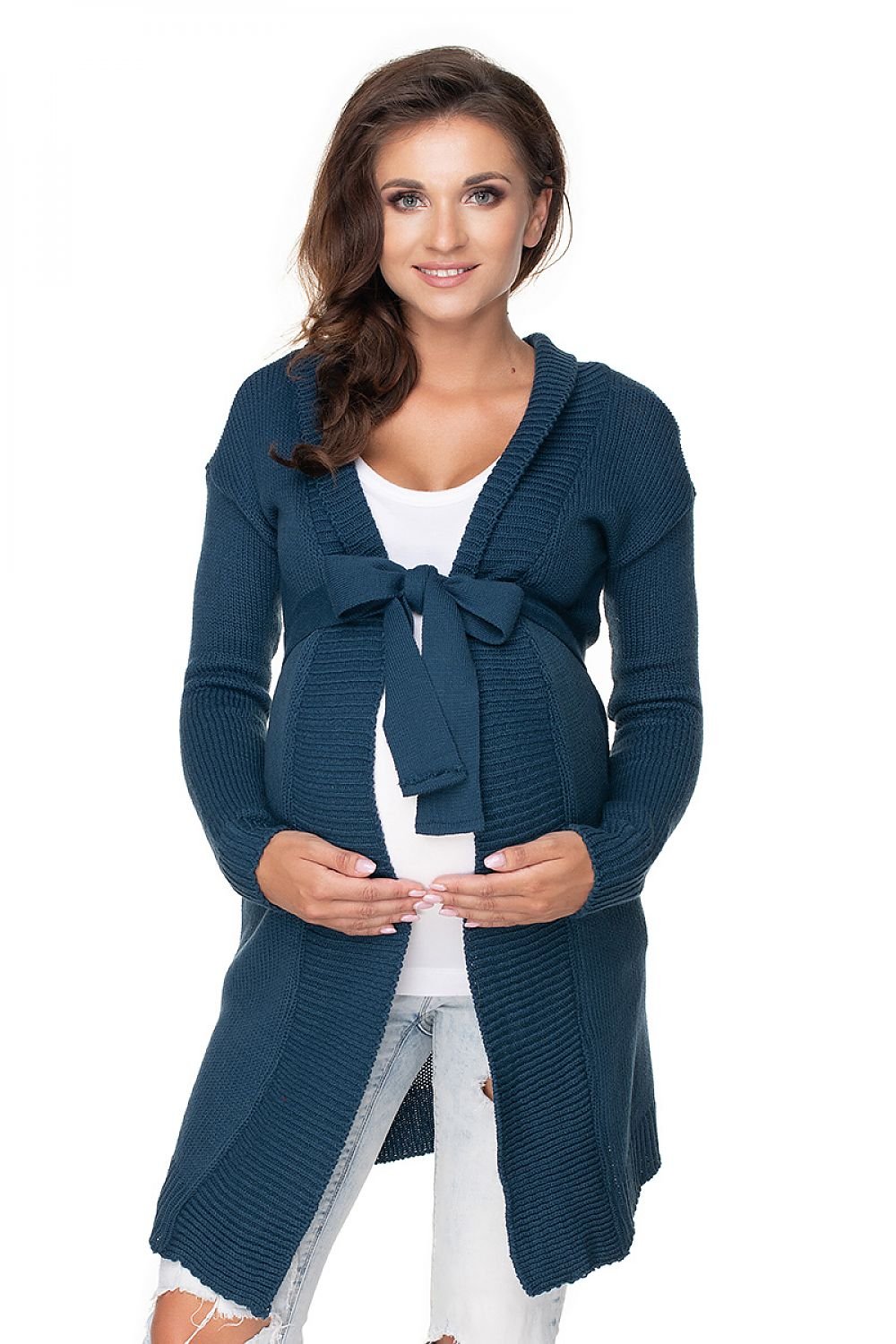 Cardigan model 138238 Navy Blue by PeeKaBoo - One Size