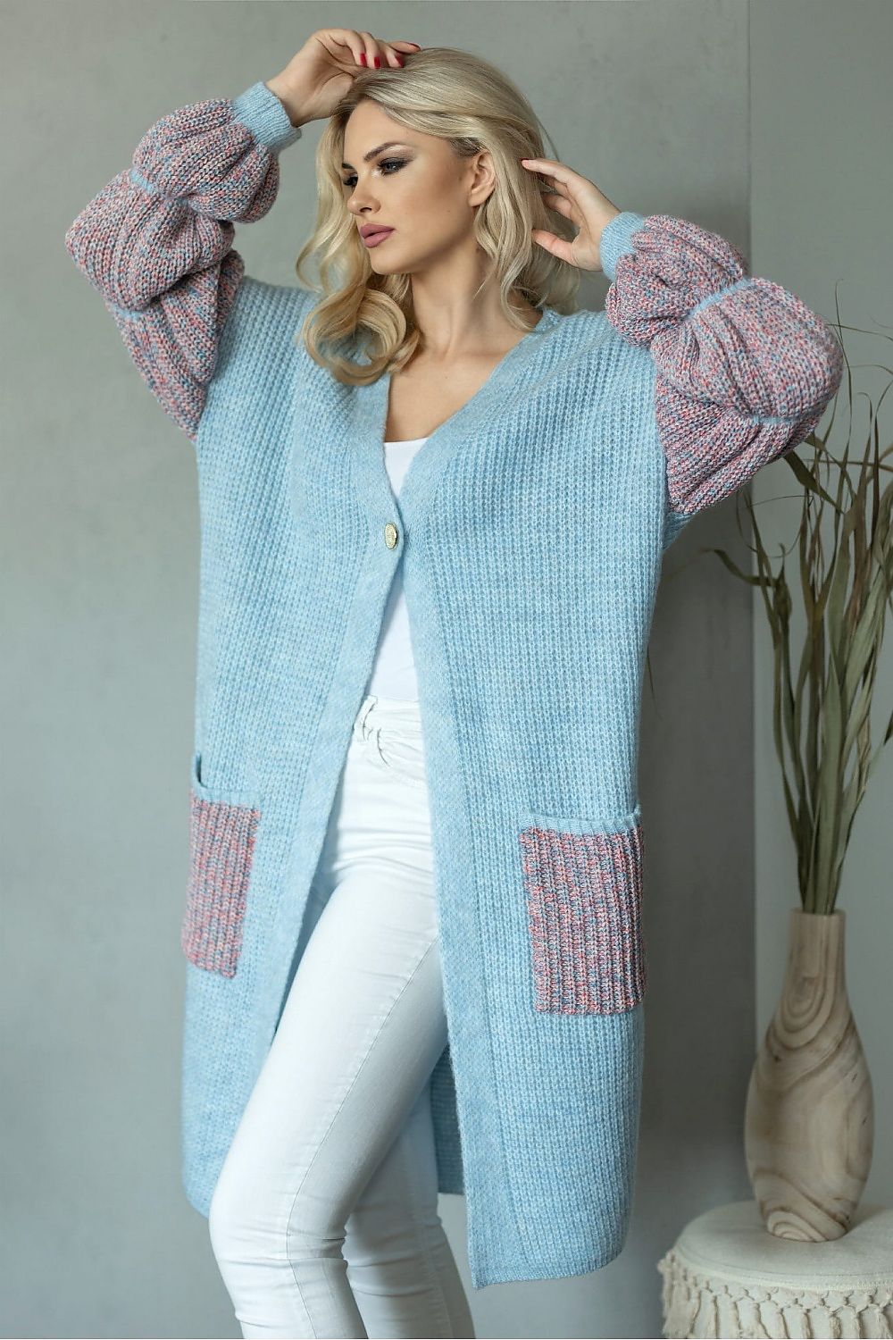 Cardigan model 171309 Multicolor by PeeKaBoo - One Size
