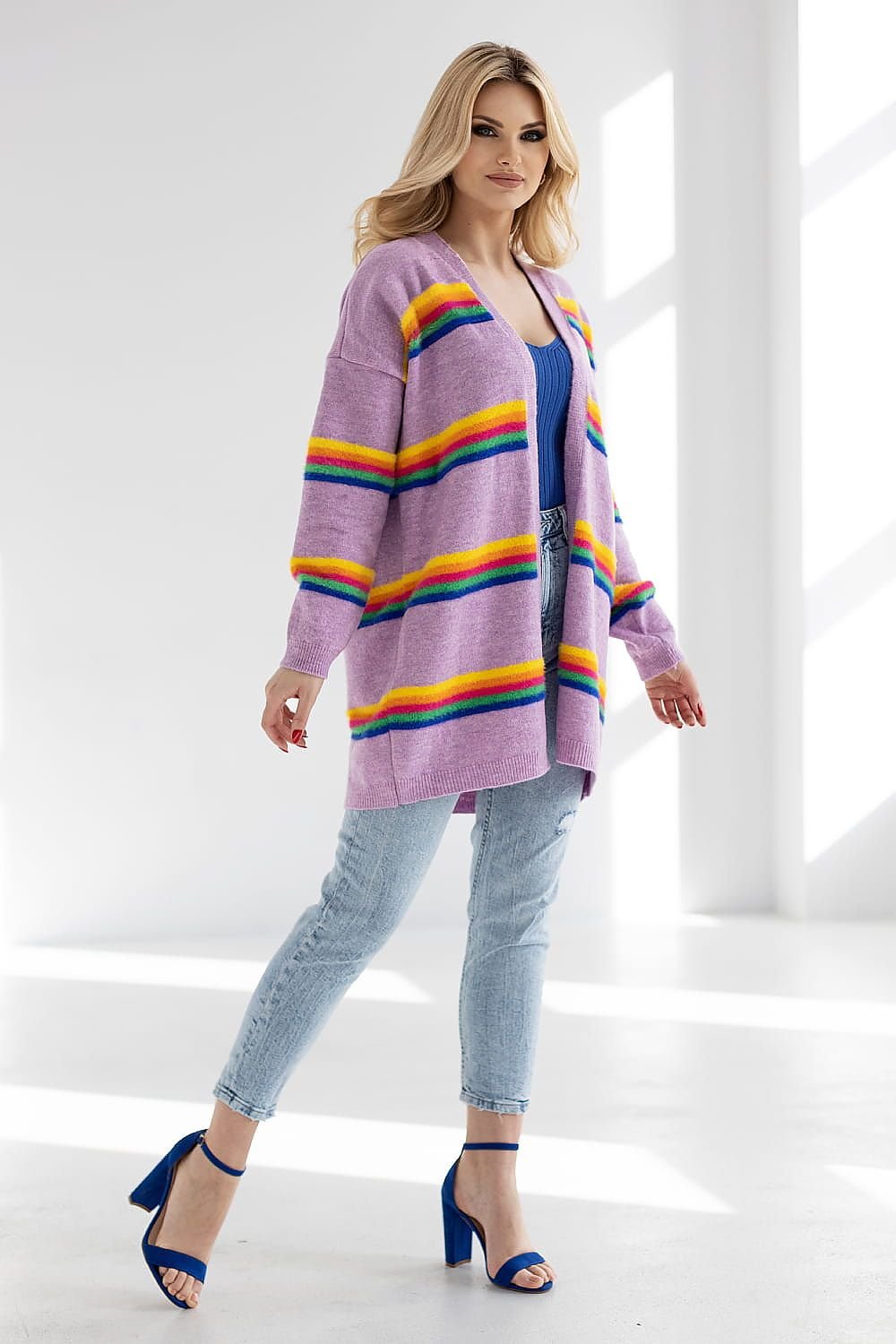 Cardigan model 178648 Multicolor by PeeKaBoo - One Size