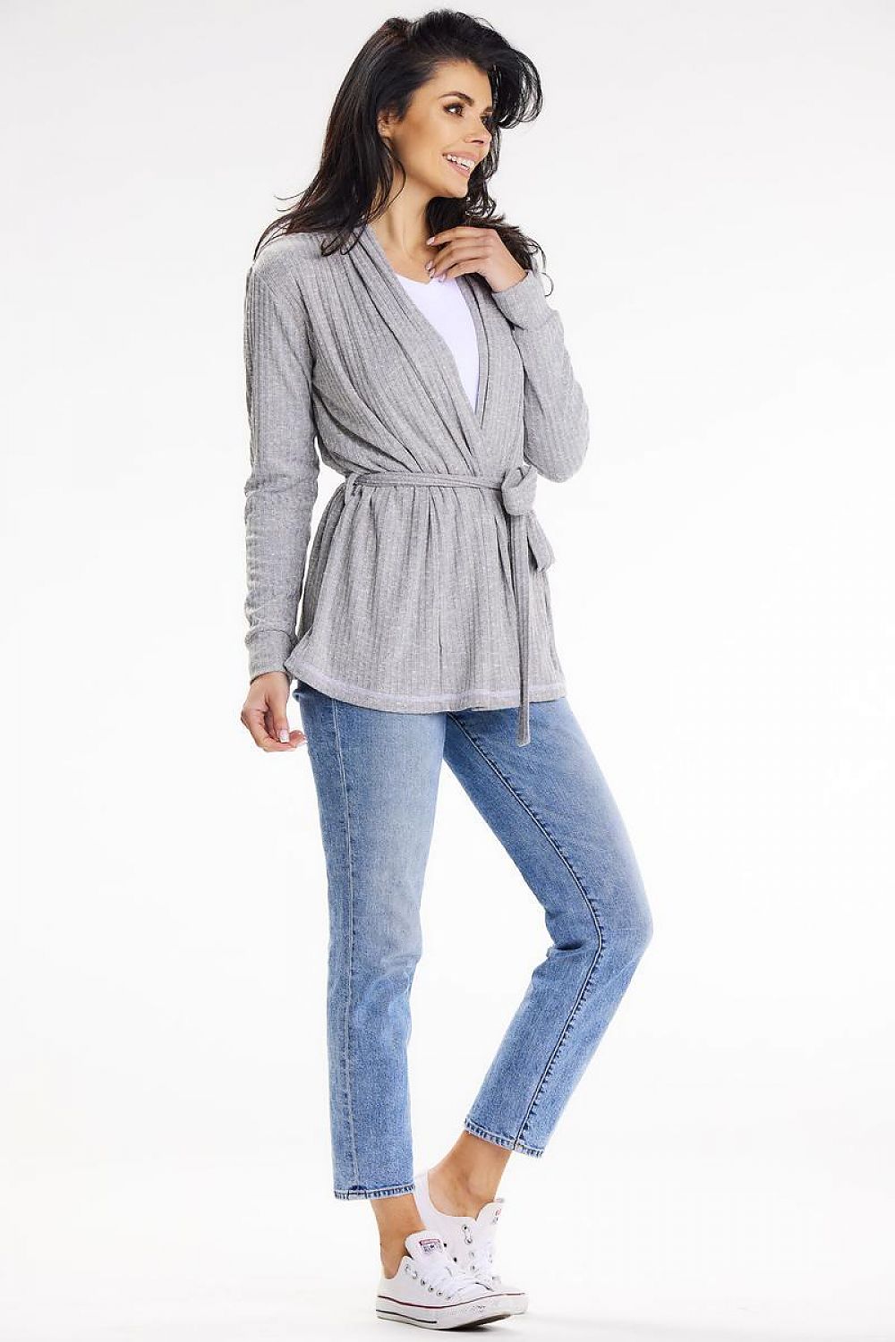 Cardigan model 195839 Grey by awama - Cardigans