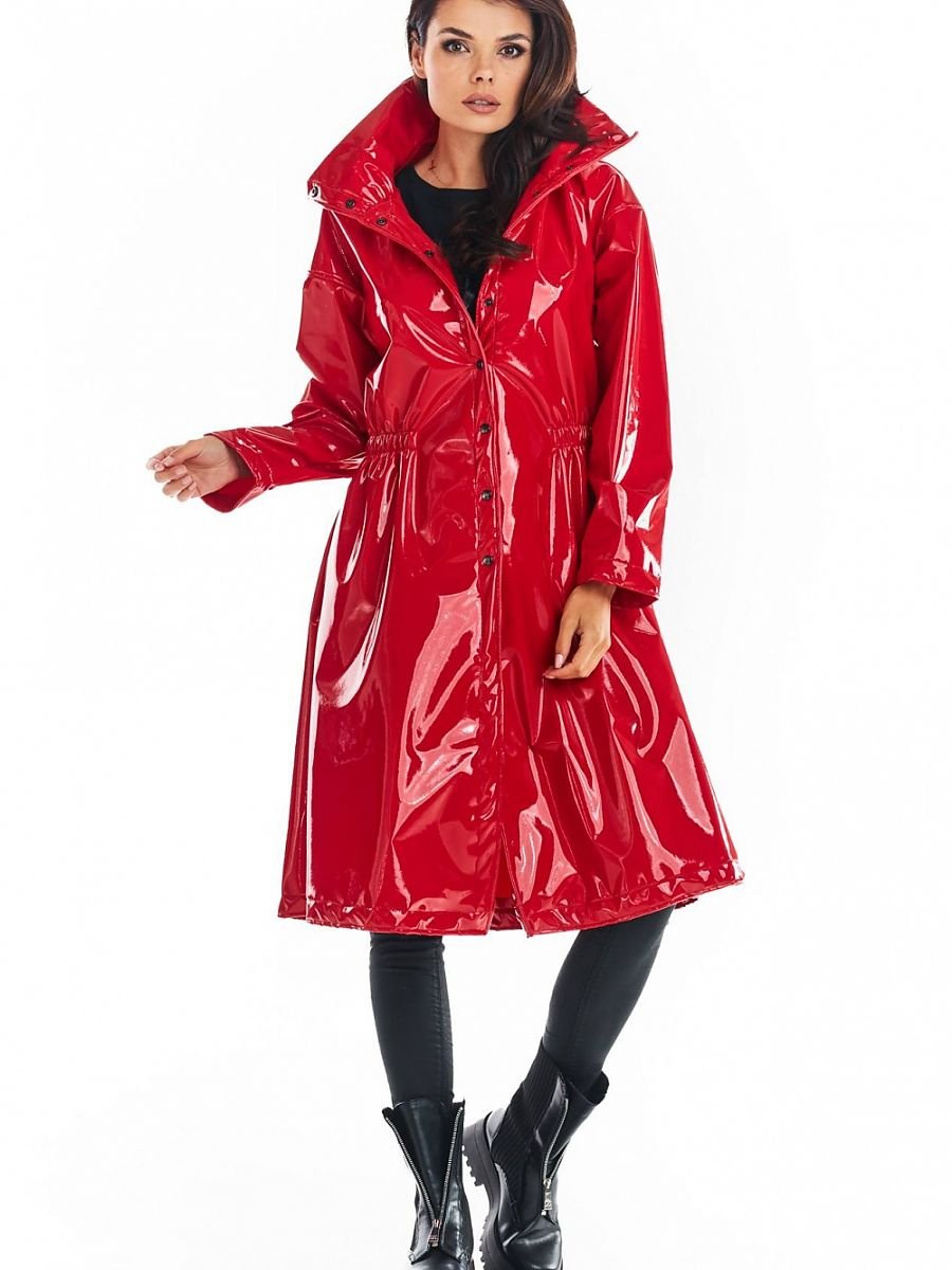 Coat model 149800 Red by awama - Women’s Autumn Coats