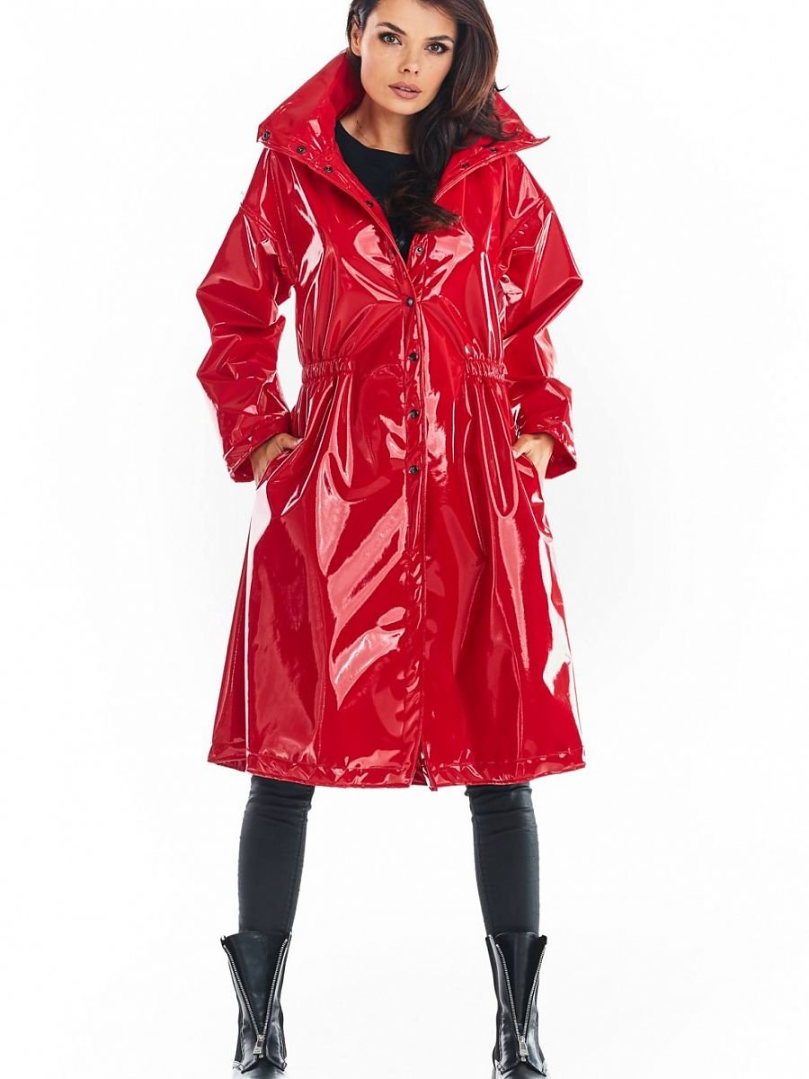 Coat model 149800 Red by awama - Women’s Autumn Coats