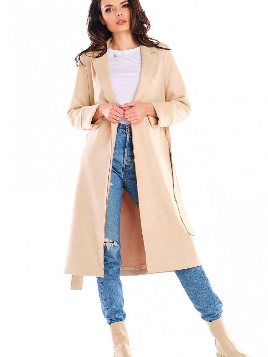 Coat model 158741 Beige by awama - Coats