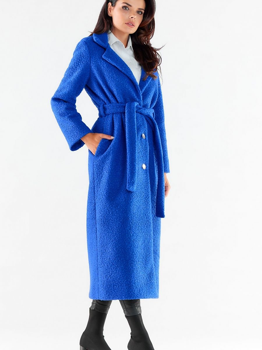 Coat model 173854 Blue by awama - Women’s Autumn Coats