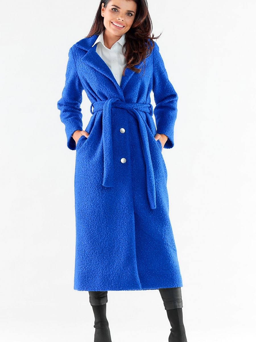 Coat model 173854 Blue by awama - Women’s Autumn Coats