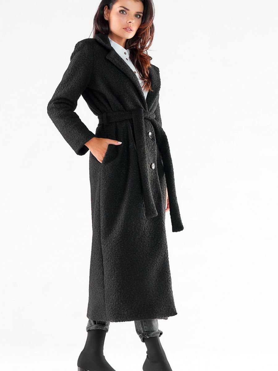 Coat model 173855 Black by awama - Women’s Autumn Coats