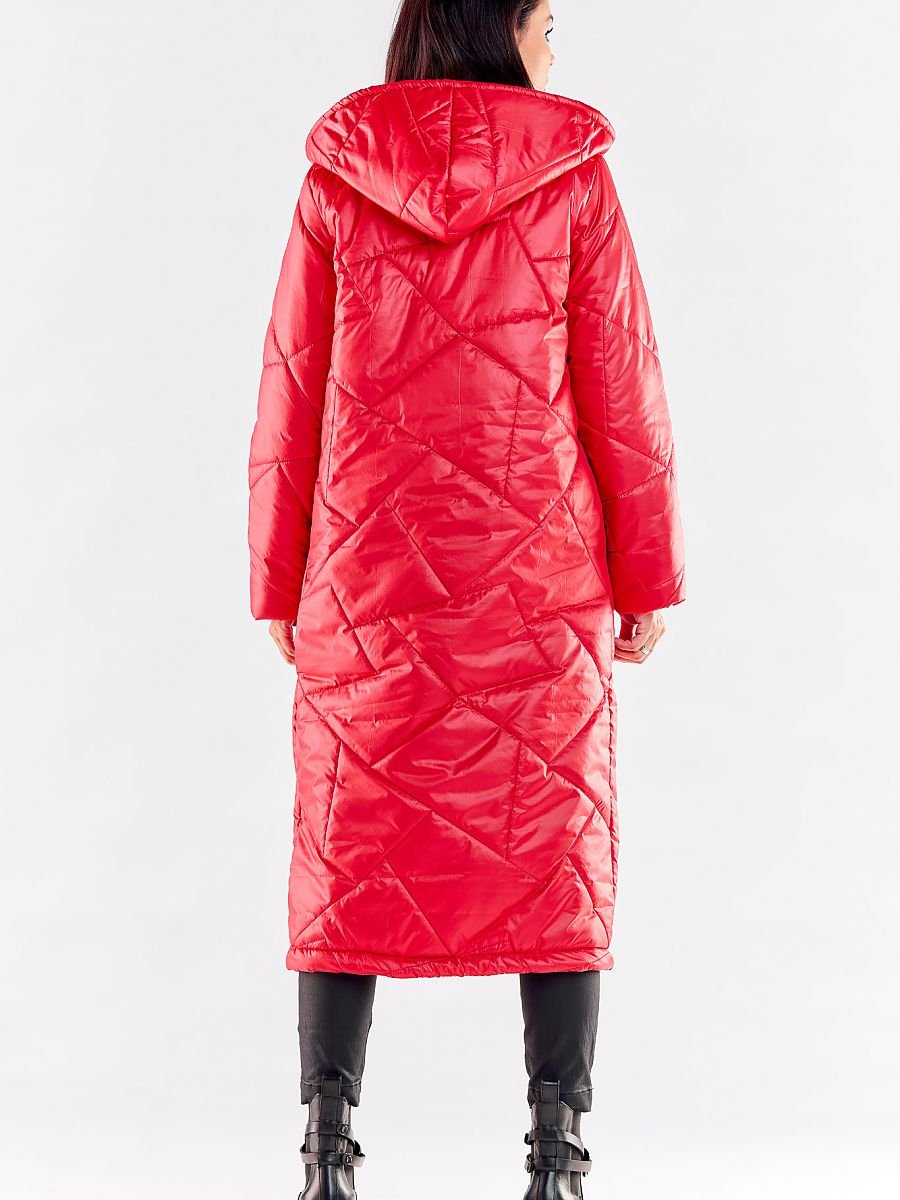 Coat model 173876 Red by awama - Women’s Autumn Coats