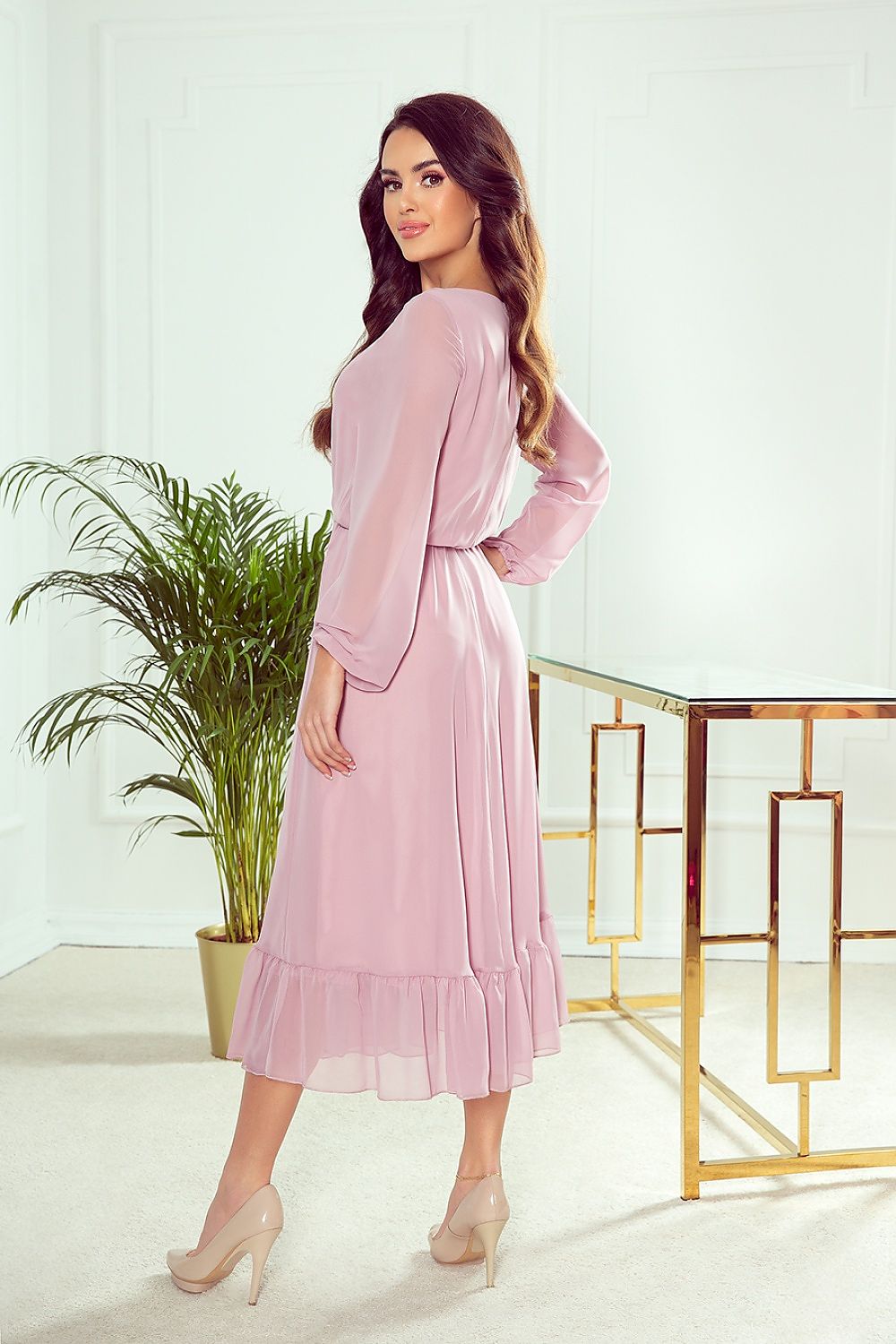 Cocktail dress model 143144 Pink by Numoco - Midi Dresses