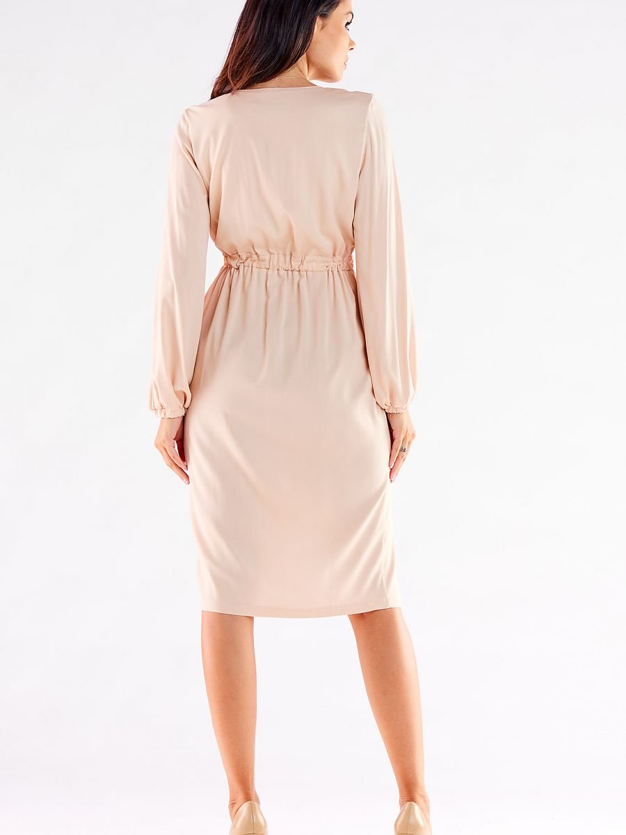 Cocktail dress model 173930 Beige by awama - Cocktail