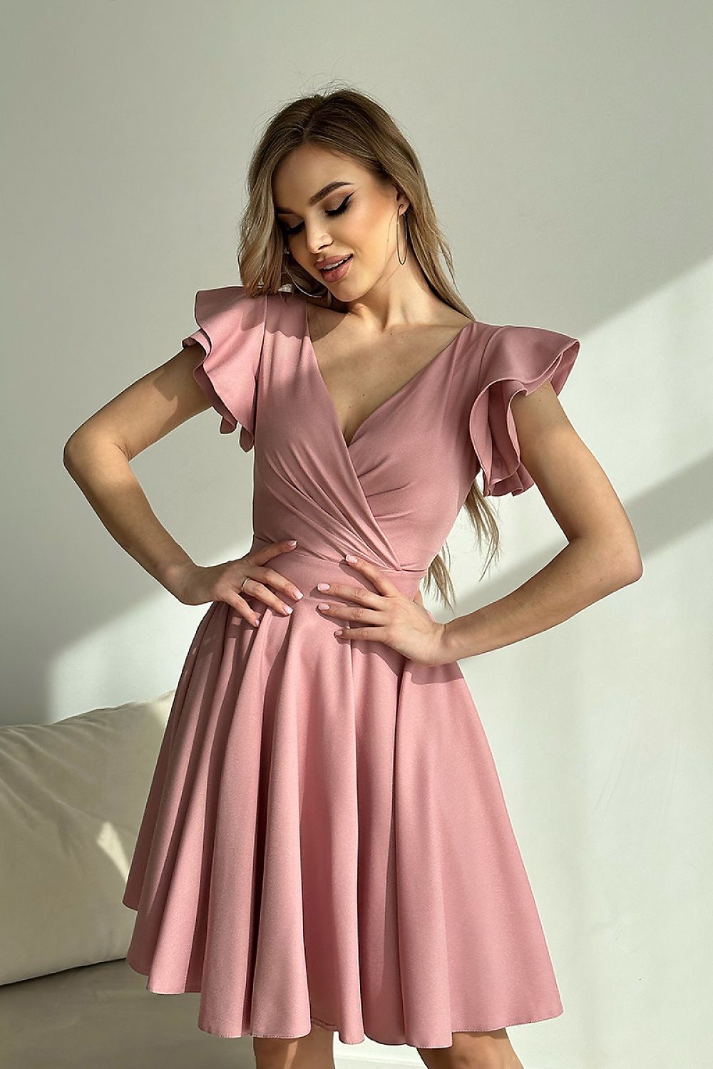 Cocktail dress model 177897 Pink by Bicotone - Short Dresses