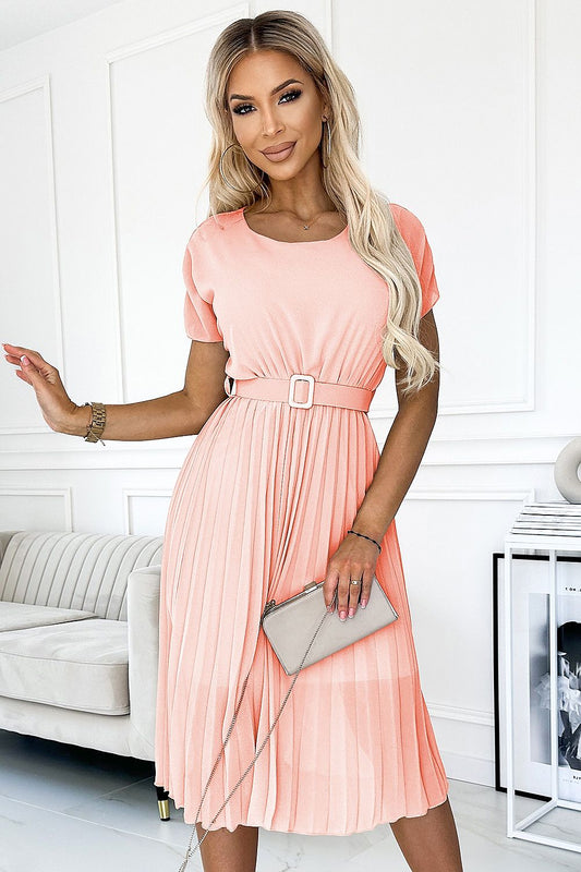 Cocktail dress model 182479 Pink by Numoco - One Size Midi