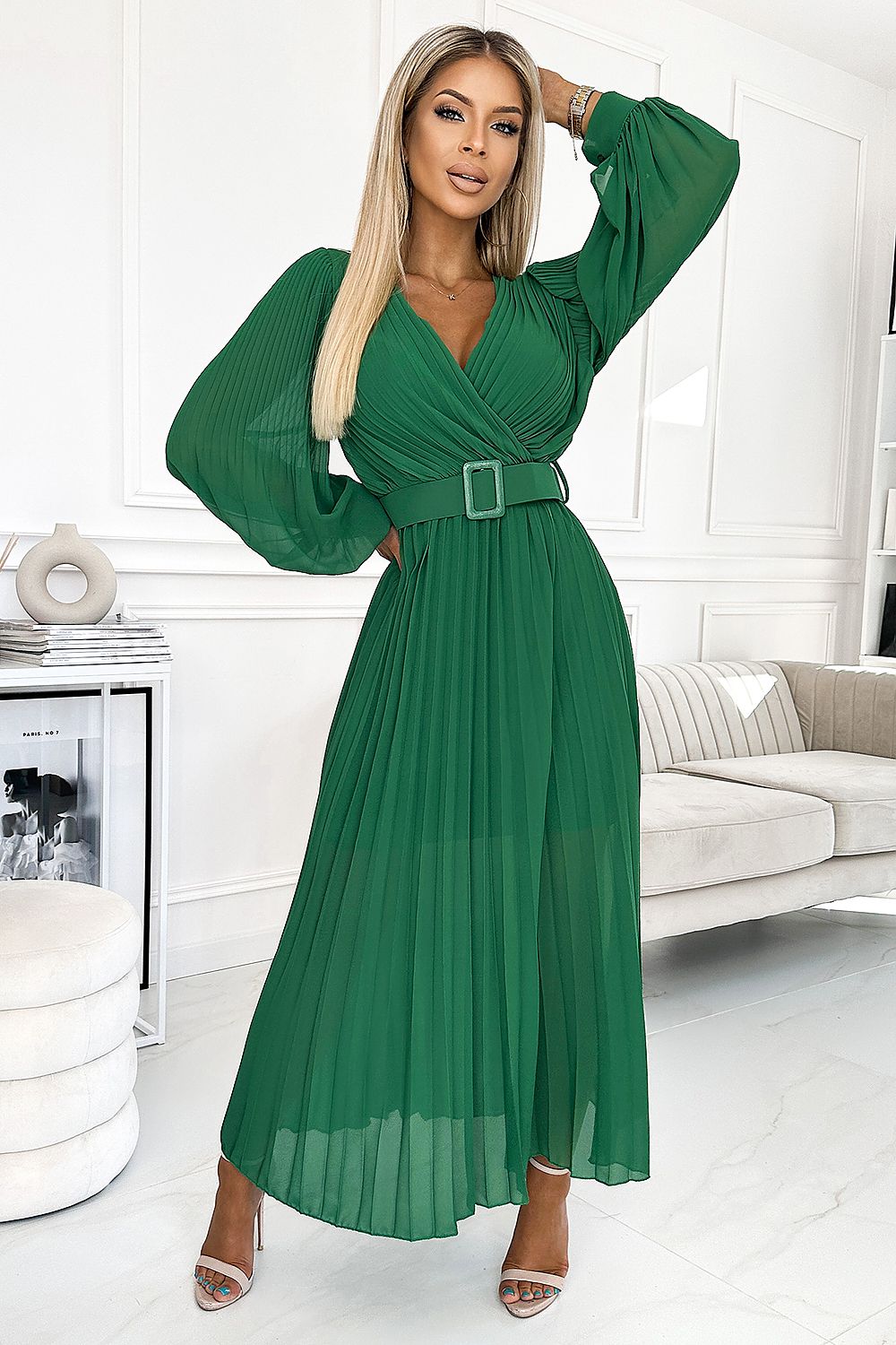 Cocktail dress model 182523 Green by Numoco - One Size