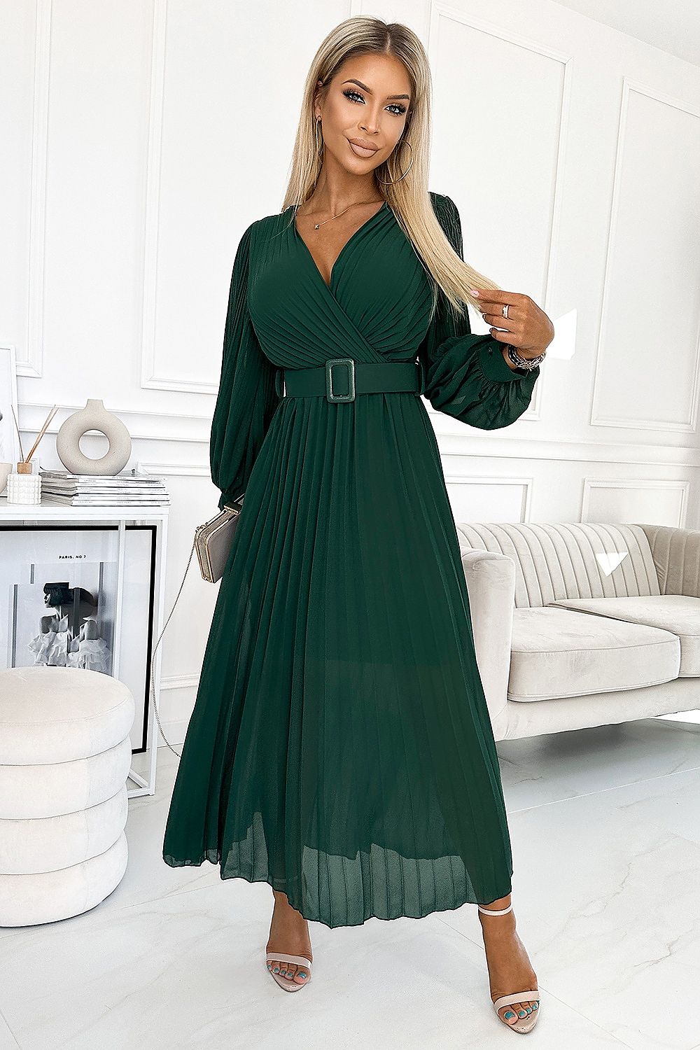 Cocktail dress model 182524 Green by Numoco - One Size