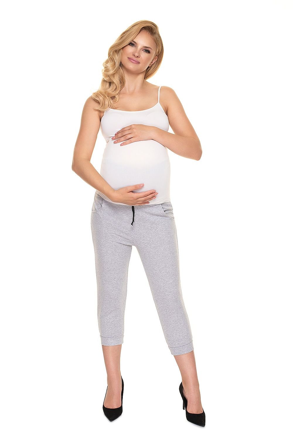 Crop pants model 157818 Grey by PeeKaBoo - Crop Pants