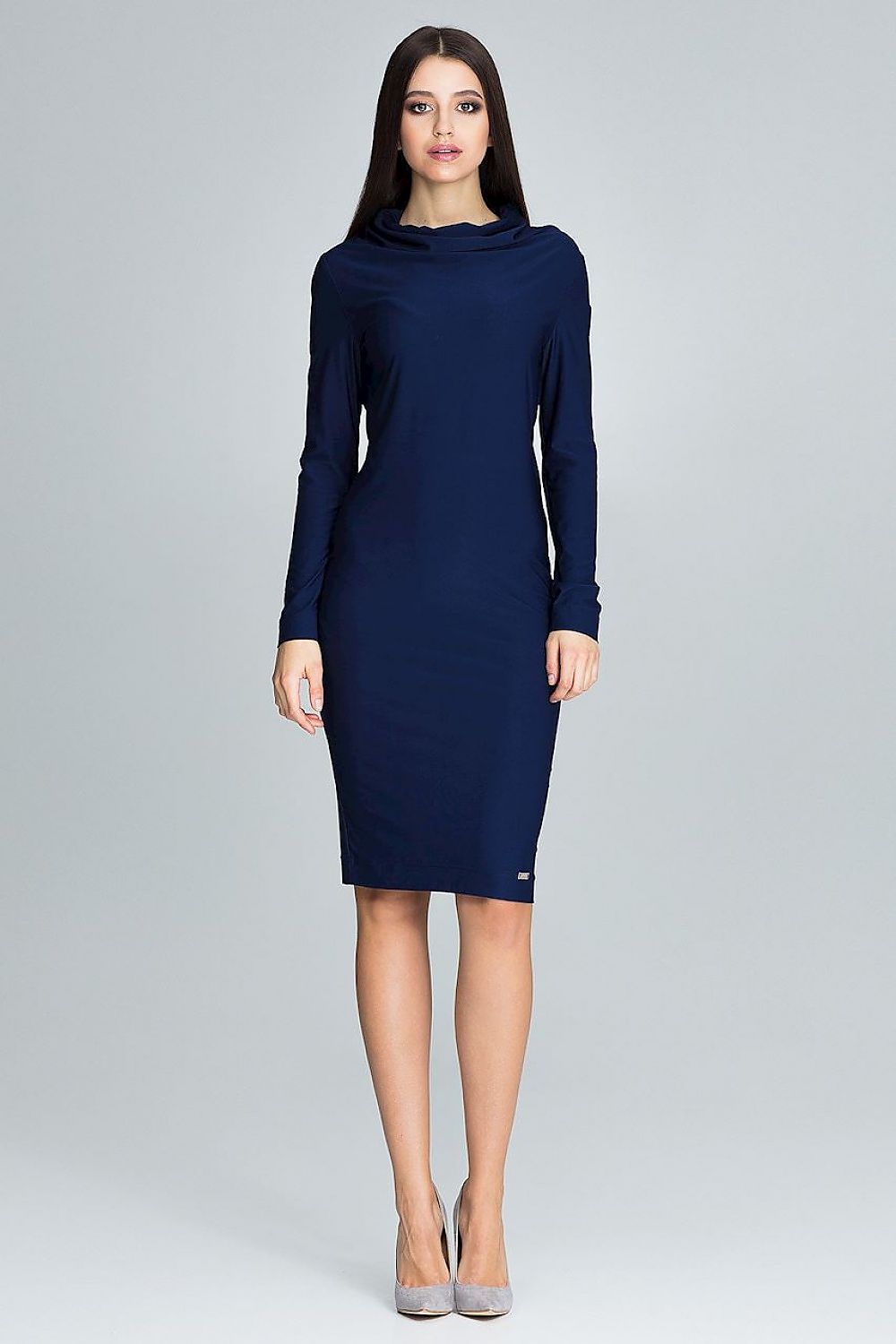 Daydress model 116335 Navy Blue by Figl - Midi Dresses