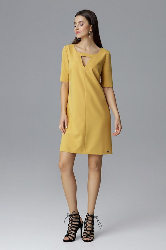 Daydress model 126010 Yellow by Figl - Short Dresses