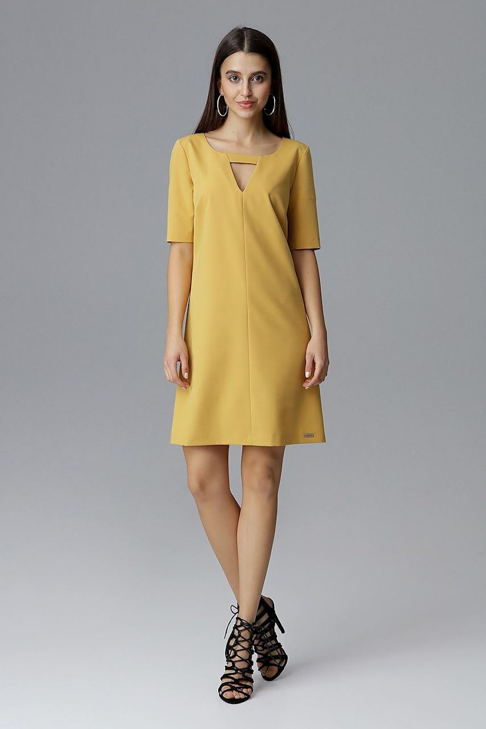 Daydress model 126010 Yellow by Figl - Short Dresses