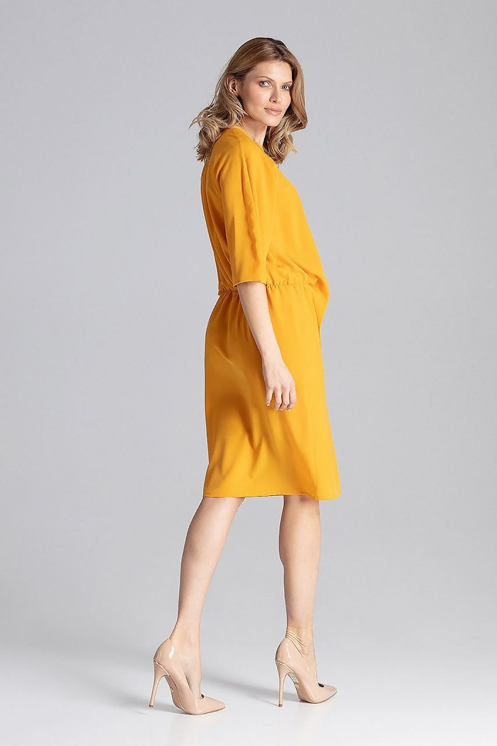 Daydress model 129779 Yellow by Figl - Midi Dresses