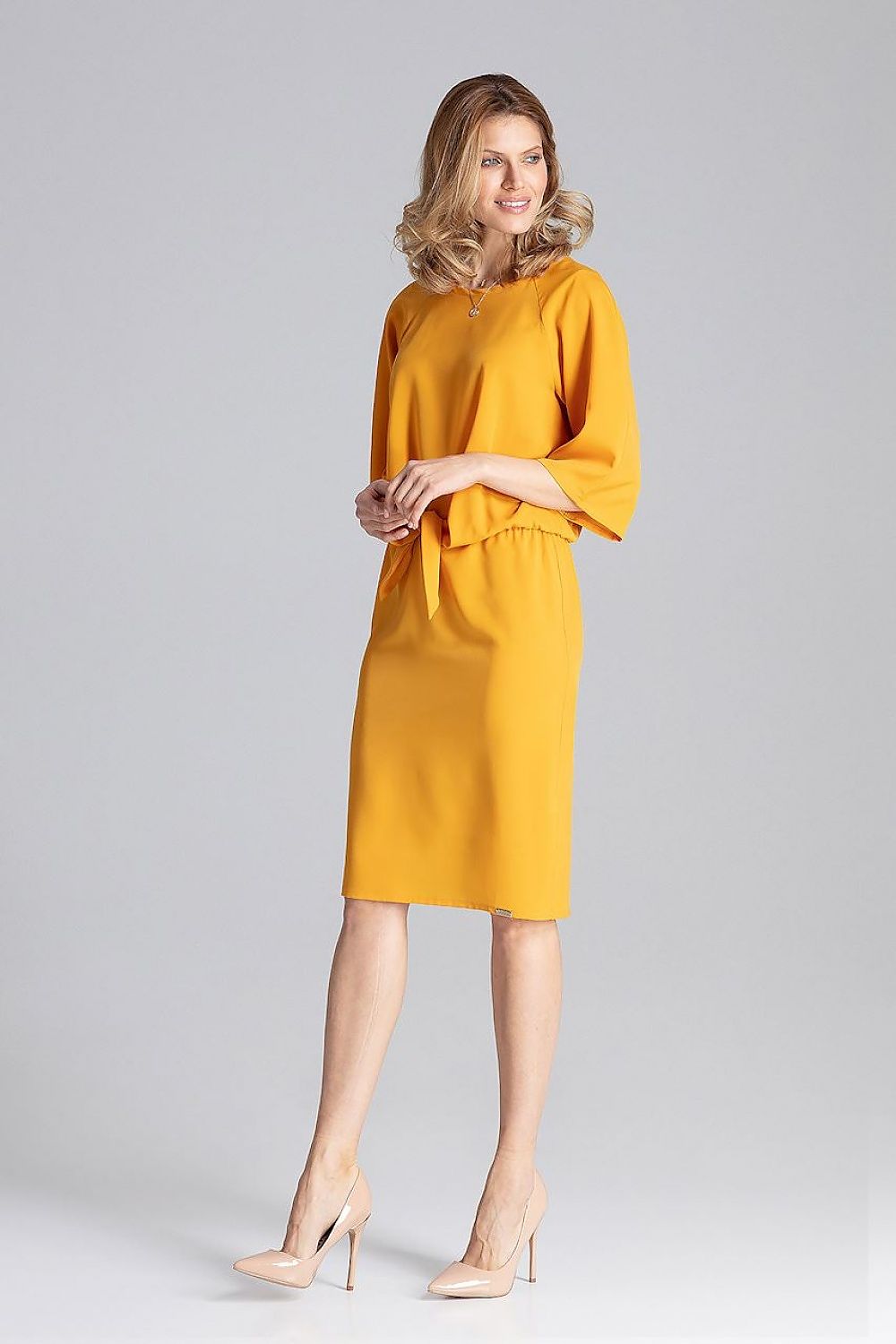 Daydress model 129779 Yellow by Figl - Midi Dresses