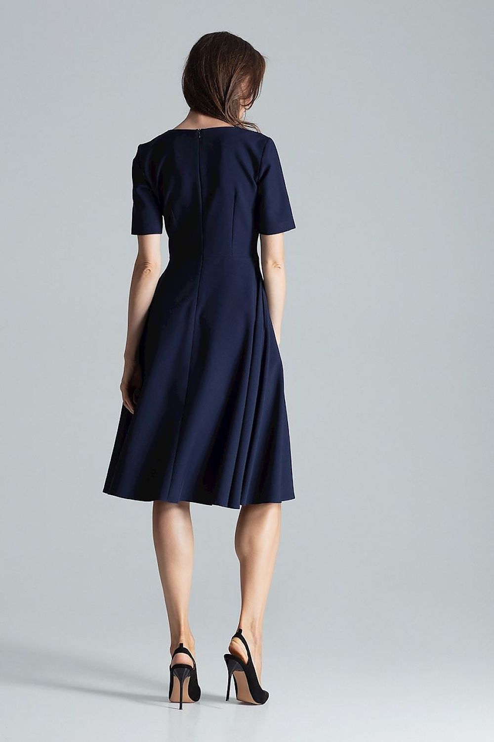 Daydress model 135800 Navy Blue by Figl - Midi Dresses