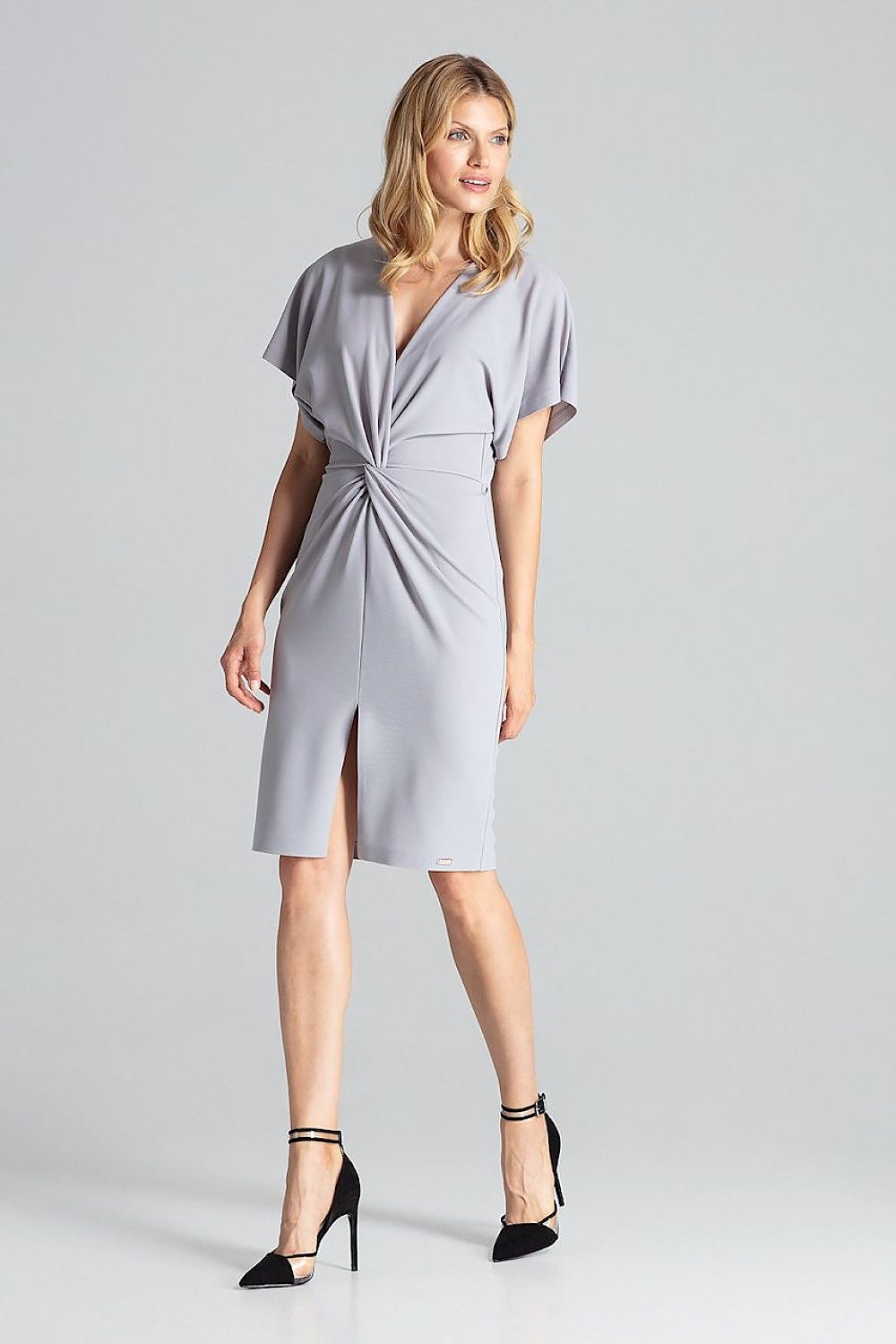 Daydress model 138292 Grey by Figl - Midi Dresses