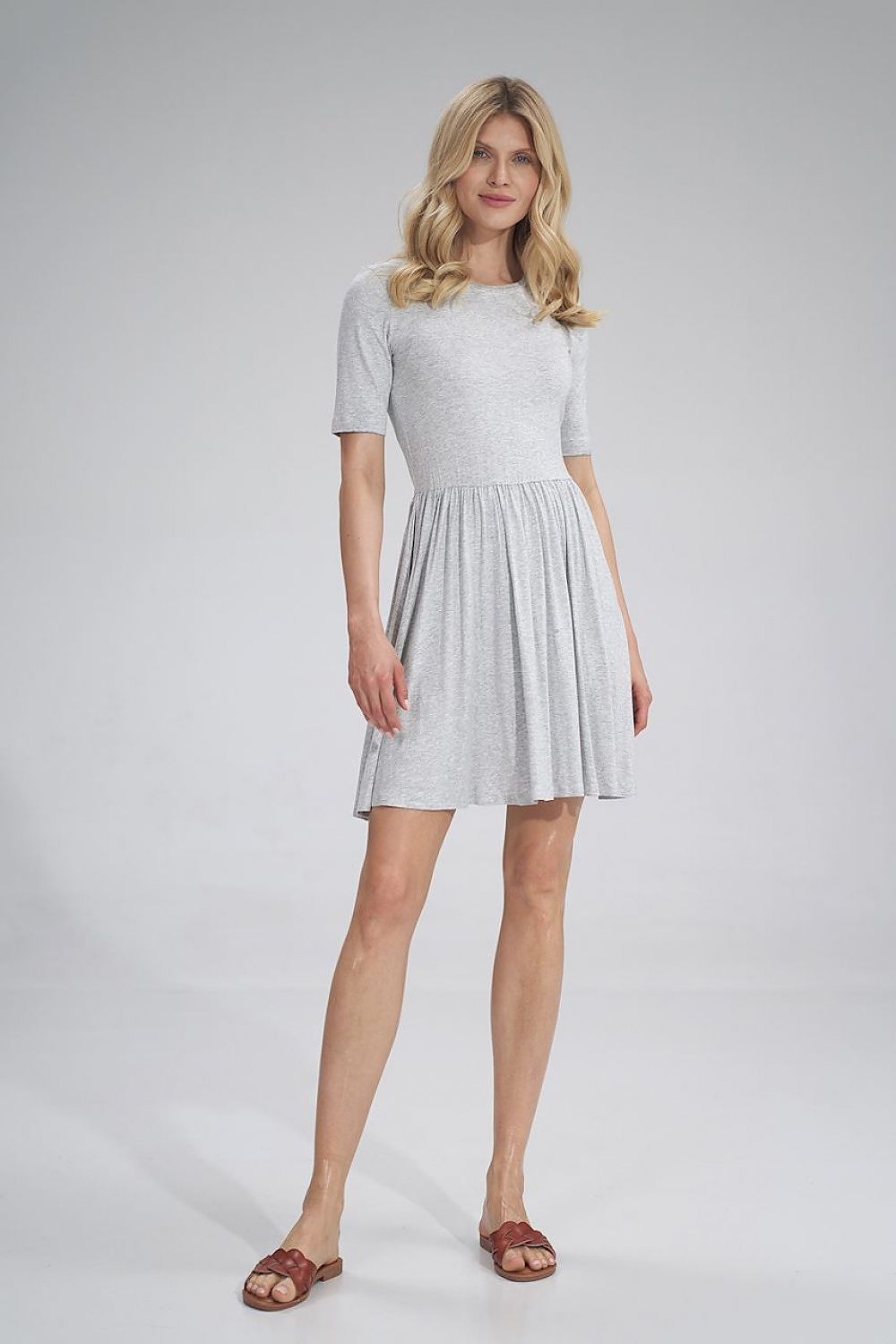 Daydress model 154732 Grey by Figl - Short Dresses