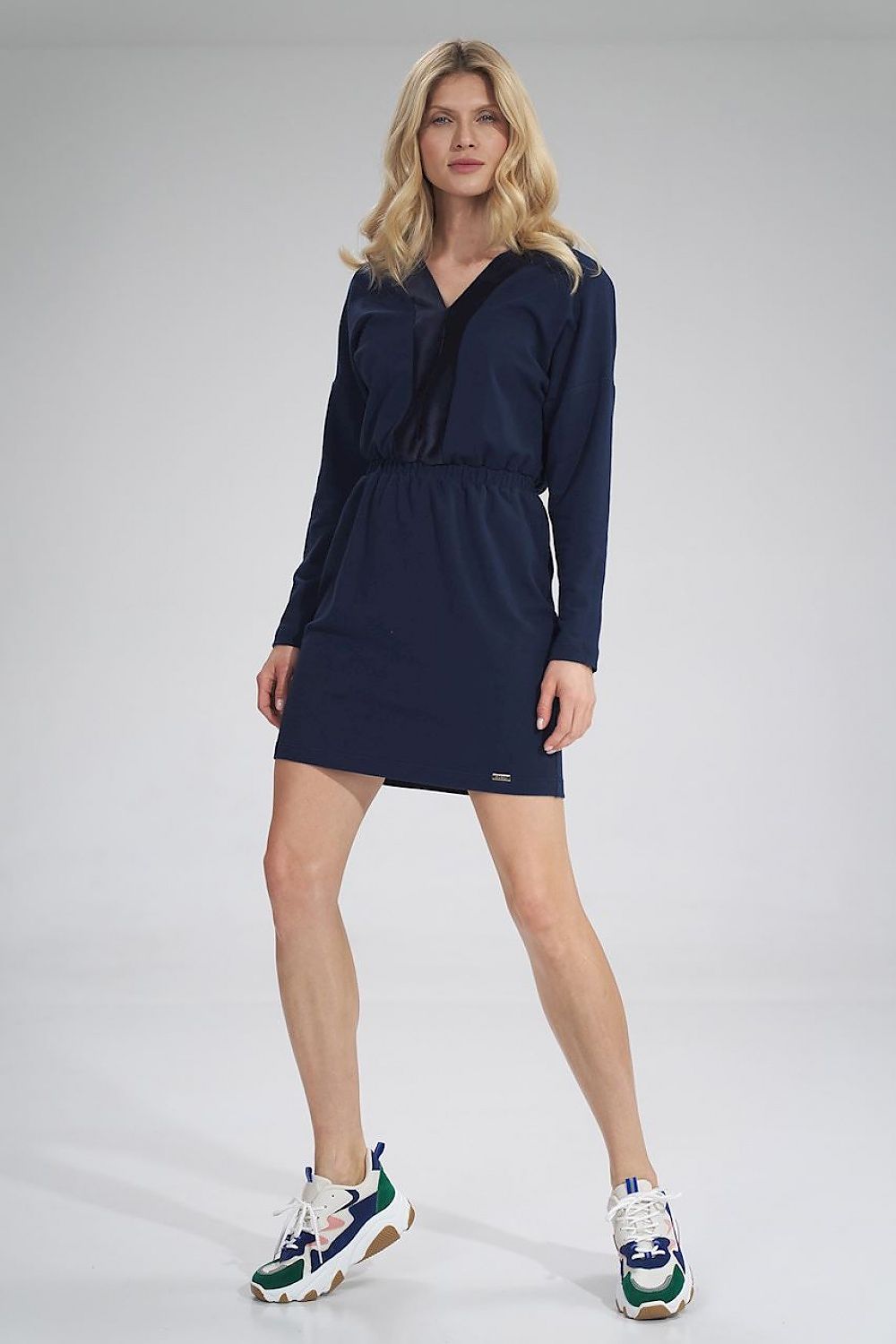 Daydress model 154742 Navy Blue by Figl - Short Dresses